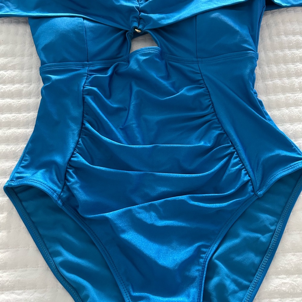 Mynah Womens Metallic One Piece Swimsuit - Picture 9 of 9
